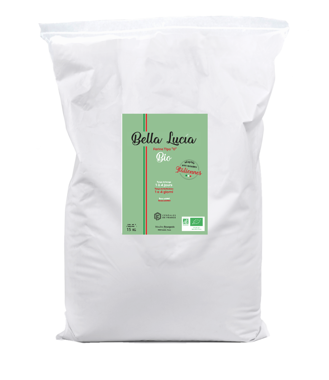 BELLA LUCIA - Farine Bio Type 0 - W250 Sac de 10 kg